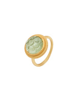 CARVED LOTUS MOTIF RING