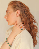 SAIGON GREEN POM-POM BRACELET