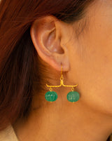 SAIGON GREEN PAGODA EARRINGS