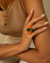 SAIGON GREEN POM-POM RING