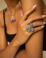 SAIGON LILAC POM-POM RING