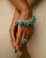 SAIGON BLUE POM-POM BRACELET