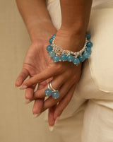 SAIGON BLUE POM-POM RING