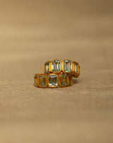 Jaipur Baguette Blue Topaz Ring