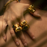 JAIPUR ANTIQUE LEMON QUARTZ RING