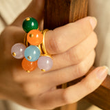 SAIGON LILAC POM-POM RING