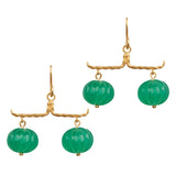 SAIGON GREEN PAGODA EARRINGS