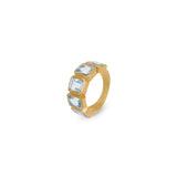 Jaipur Baguette Blue Topaz Ring