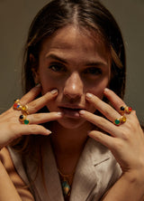 JAIPUR PETITE YELLOW STACKING RING