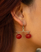 SAIGON RED PAGODA EARRINGS