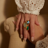 AMAZONIA ORGANICA LABRADORITE RING