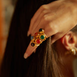 JAIPUR PETITE GREEN STACKING RING