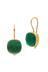 AMAZONIA GREEN CUSHION CUT EARRINGS