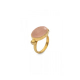 JAIPUR CABOCHON ROSE QUARTZ RING