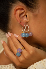 SAIGON BLUE POM-POM RING