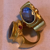 JAIPUR ANTIQUE LABRADORITE RING