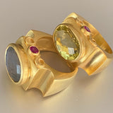 JAIPUR ANTIQUE LEMON QUARTZ RING