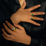 JAIPUR PETITE LABRADORITE STACKING RING