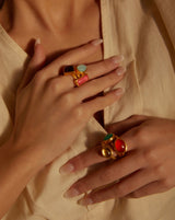 JAIPUR PINK JADE STACKING RING