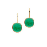 AMAZONIA GREEN CUSHION CUT EARRINGS