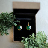AMAZONIA GREEN CUSHION CUT EARRINGS