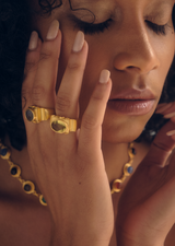 JAIPUR ANTIQUE LABRADORITE RING