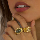 JAIPUR ANTIQUE LEMON QUARTZ RING