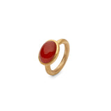 JAIPUR RED CABOCHON STACKING RING