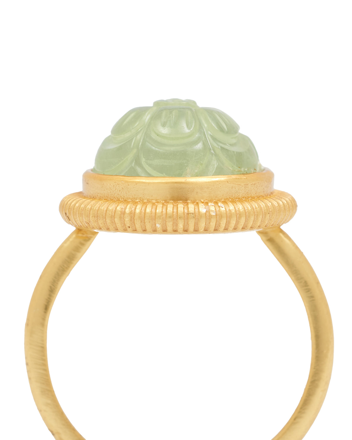Carved Lotus Motif Ring