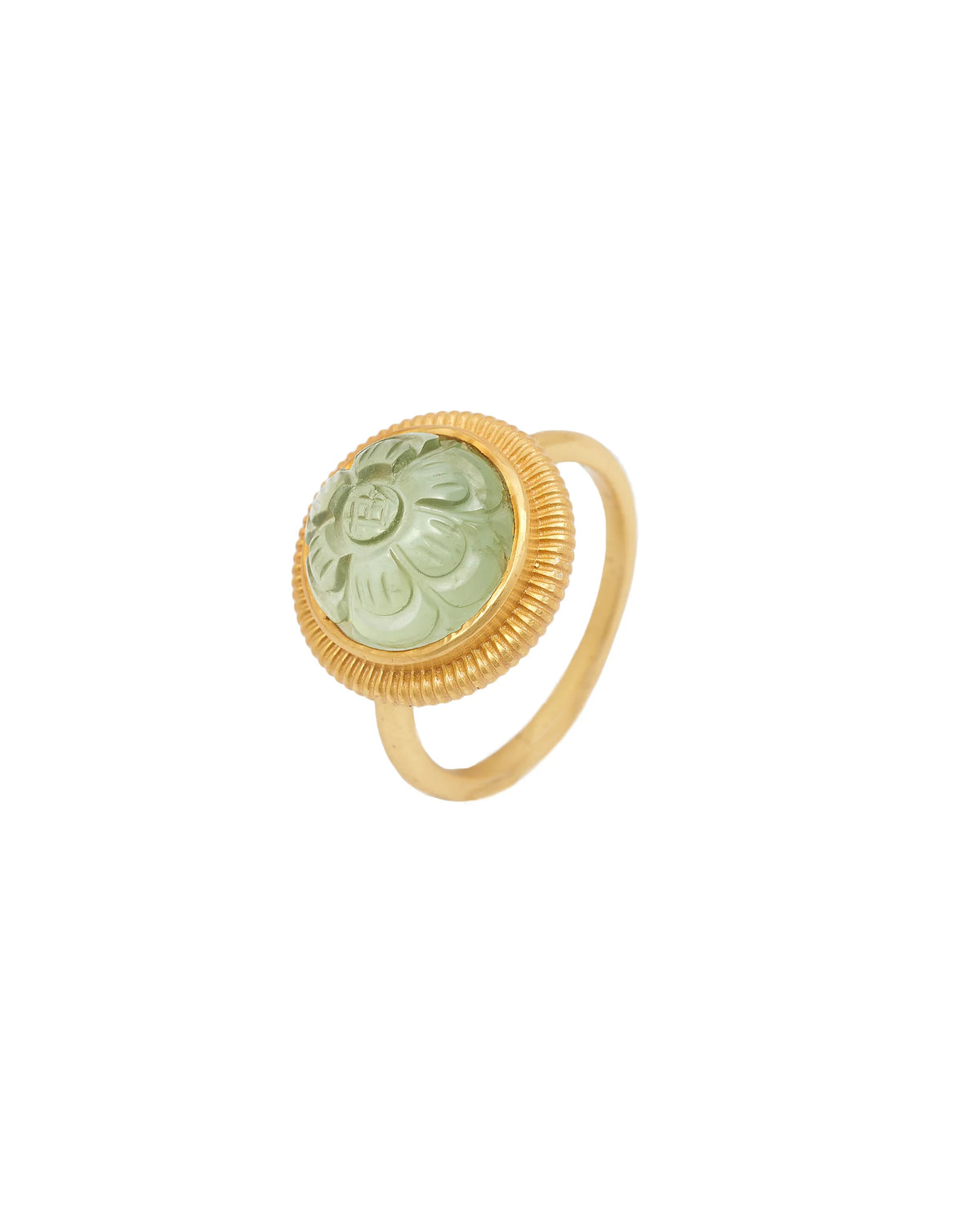 Carved Lotus Motif Ring