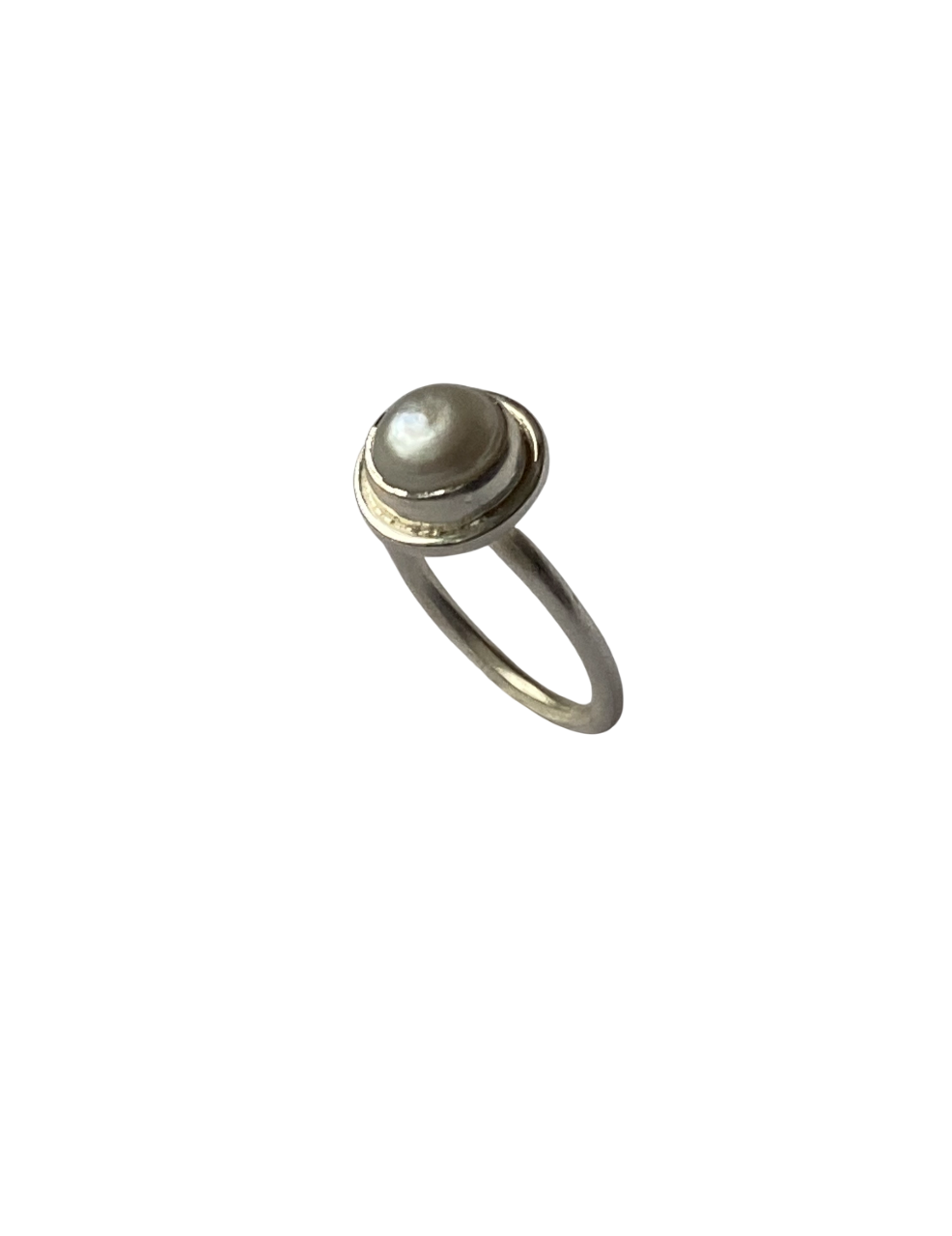 Jaipur Petite Pearl Silver Ring