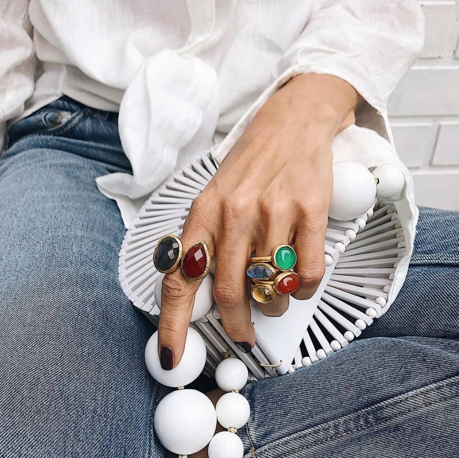 JAIPUR GREEN ONYX STACKING RING