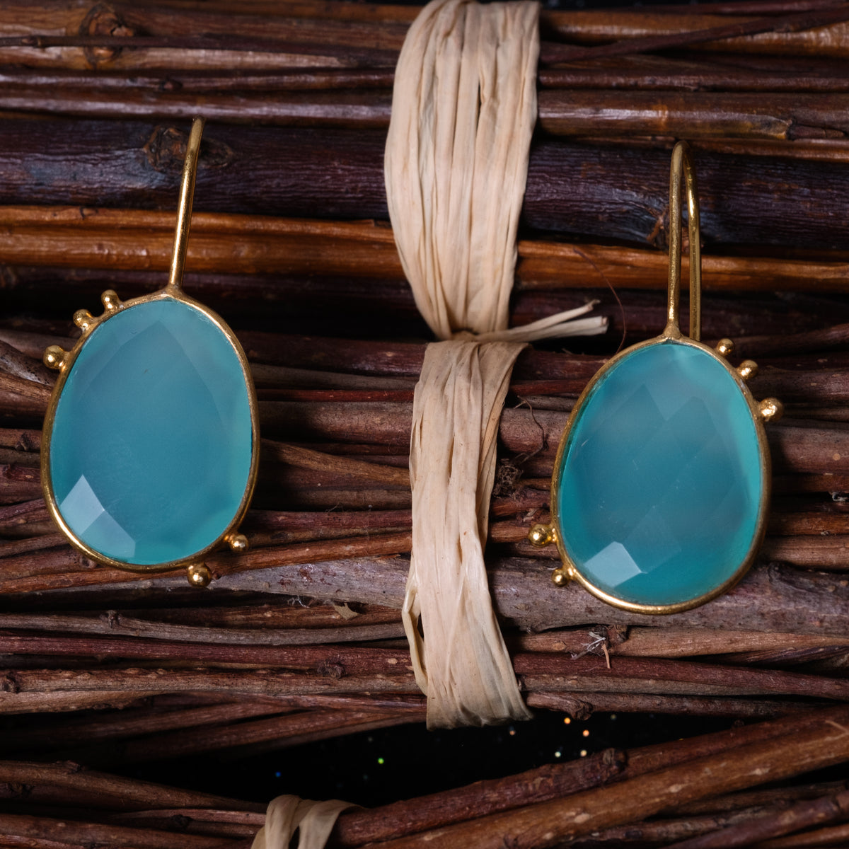 AMAZONIA ORGANICA BLUE EARRINGS