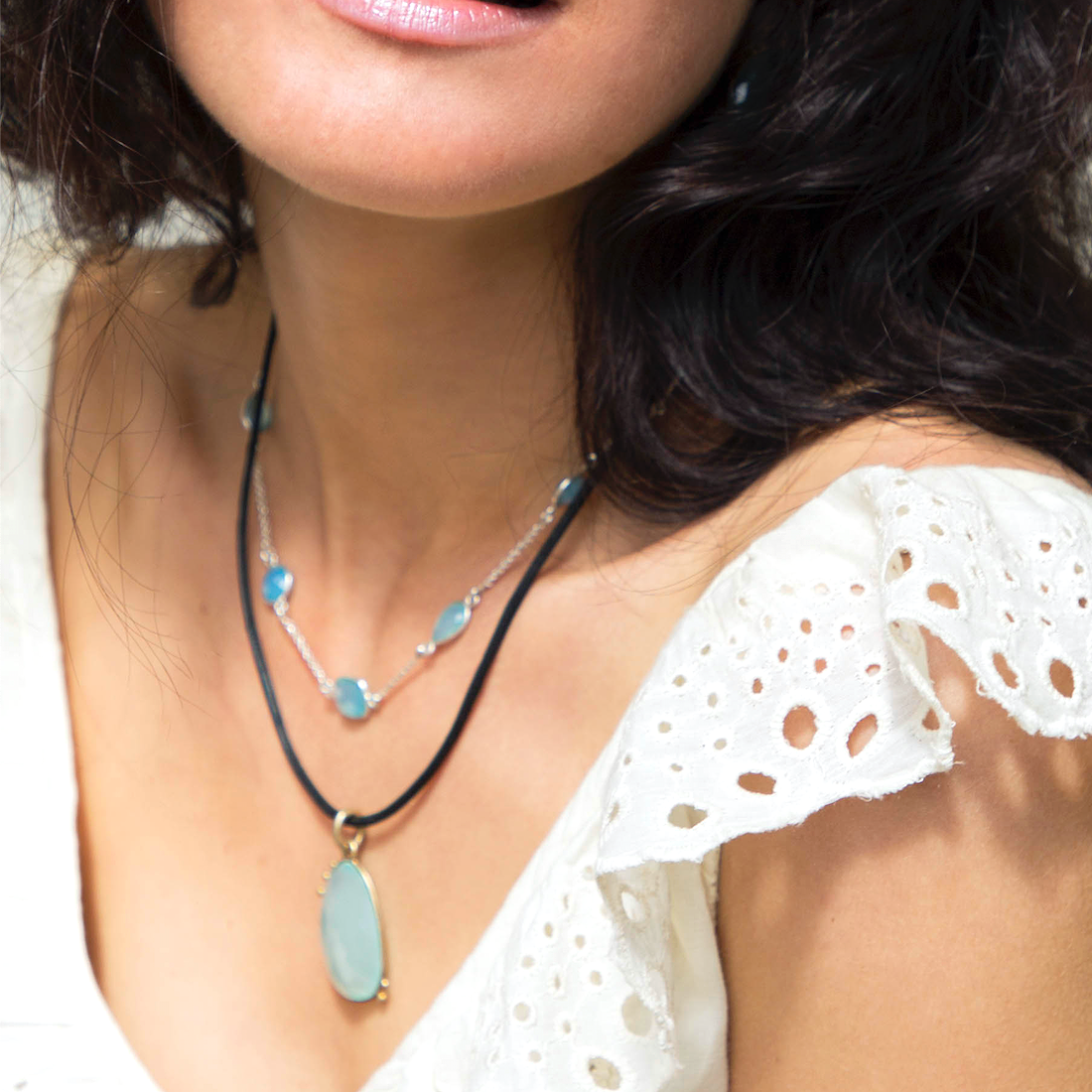 AMAZONIA ORGANICA BLUE PENDANT