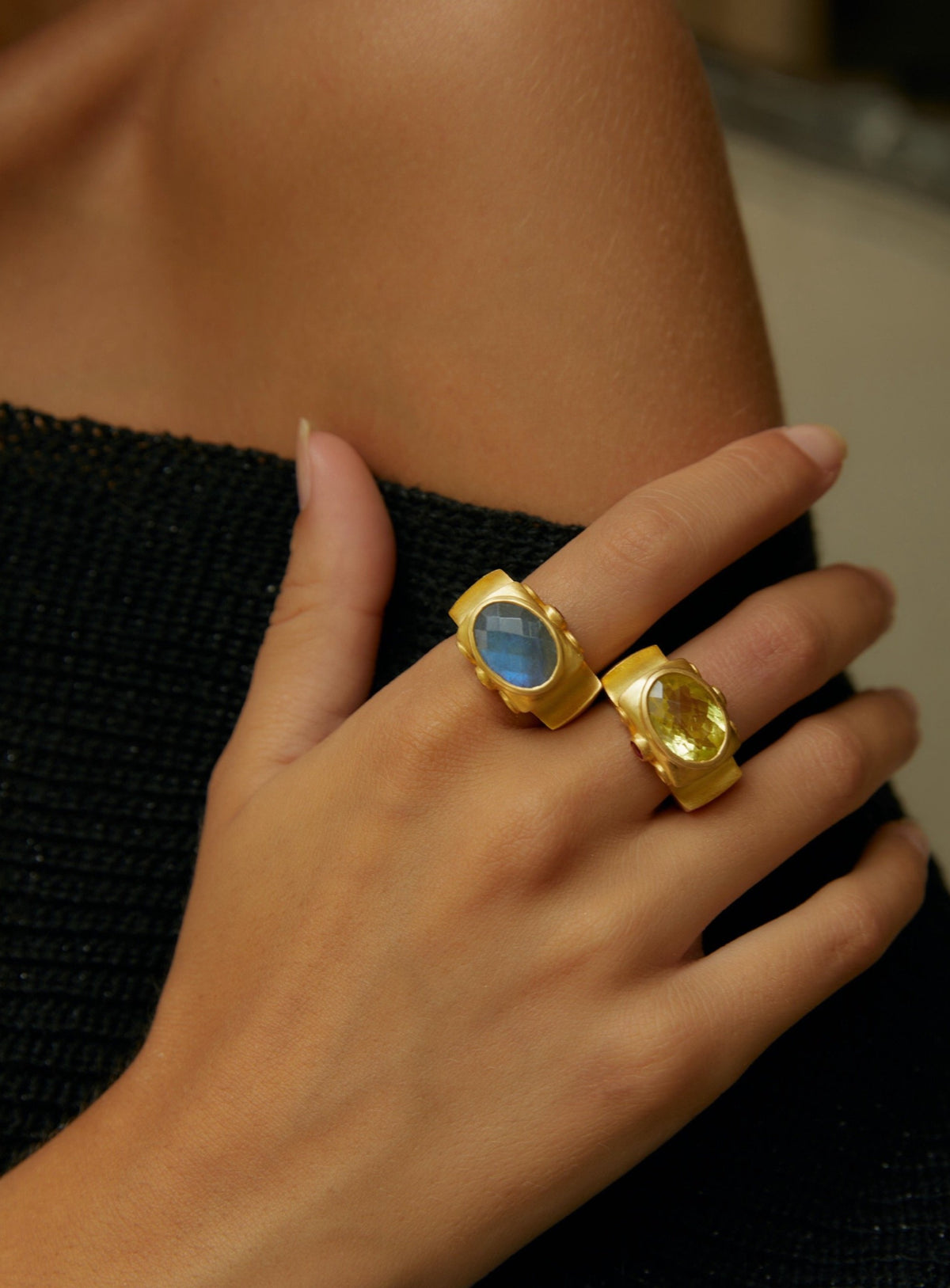 Jaipur Antique Labradorite Ring