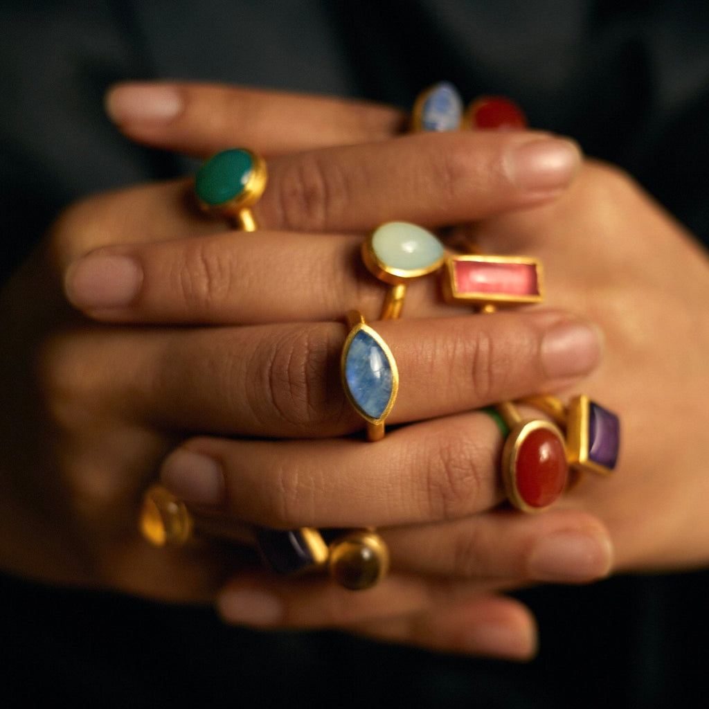 JAIPUR MOONSTONE STACKING RING
