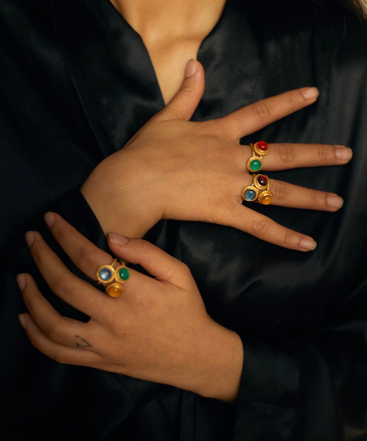 JAIPUR PETITE RHODOLITE STACKING RING