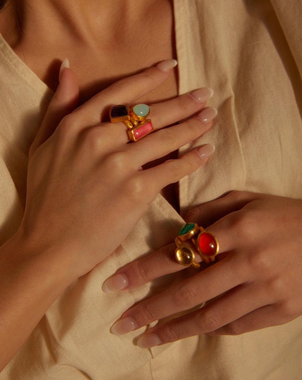 JAIPUR CITRINE STACKING RING