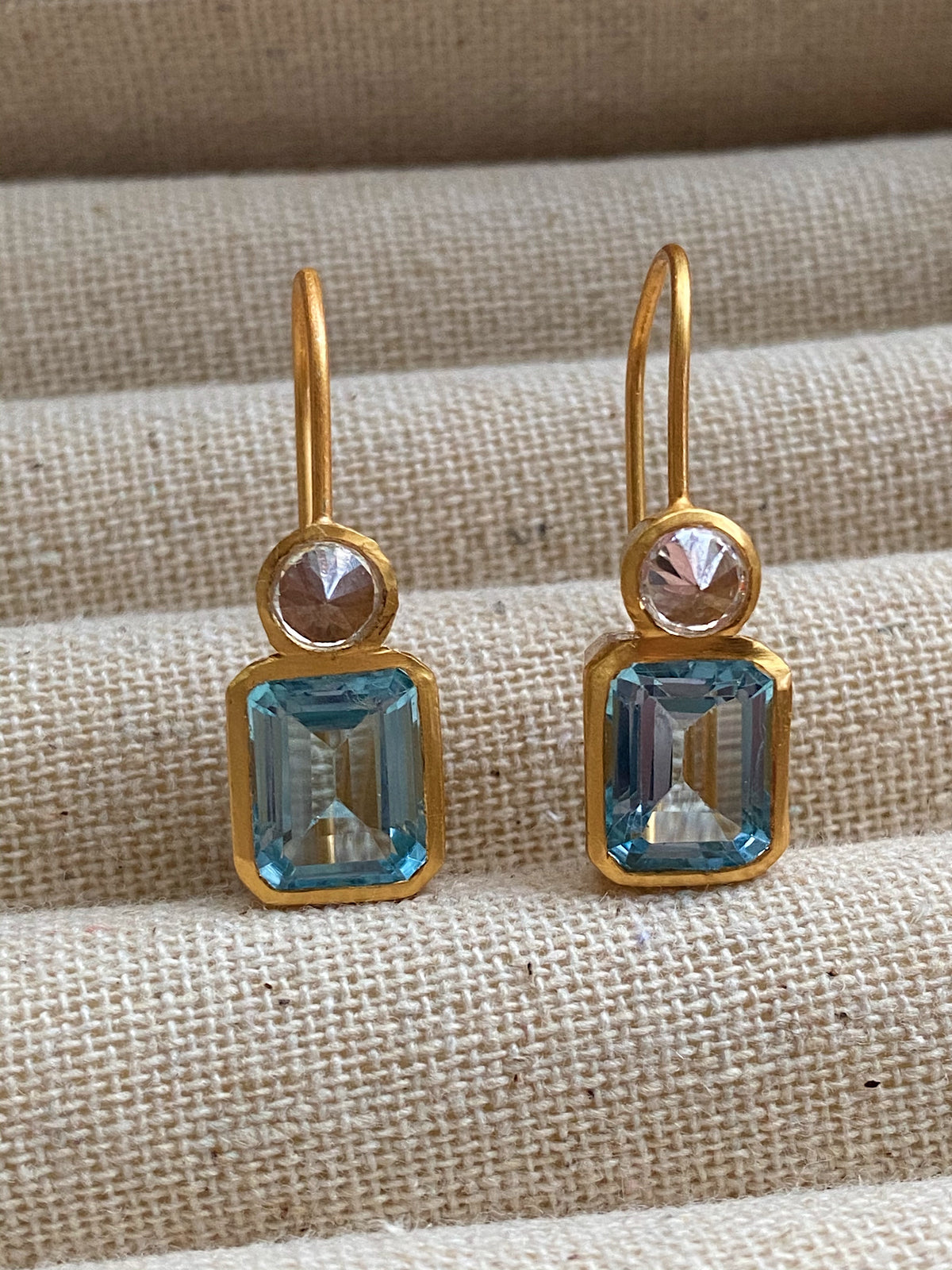 JAIPUR BLUE TOPAZ EARRINGS