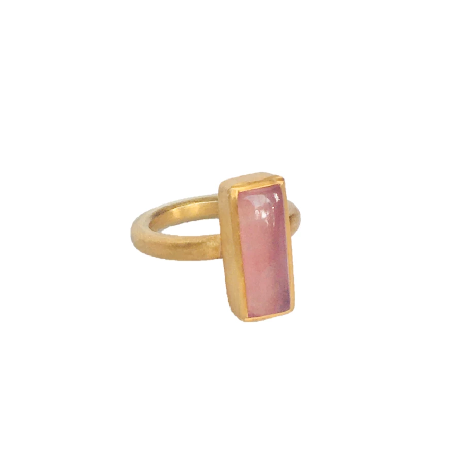 JAIPUR PINK JADE STACKING RING