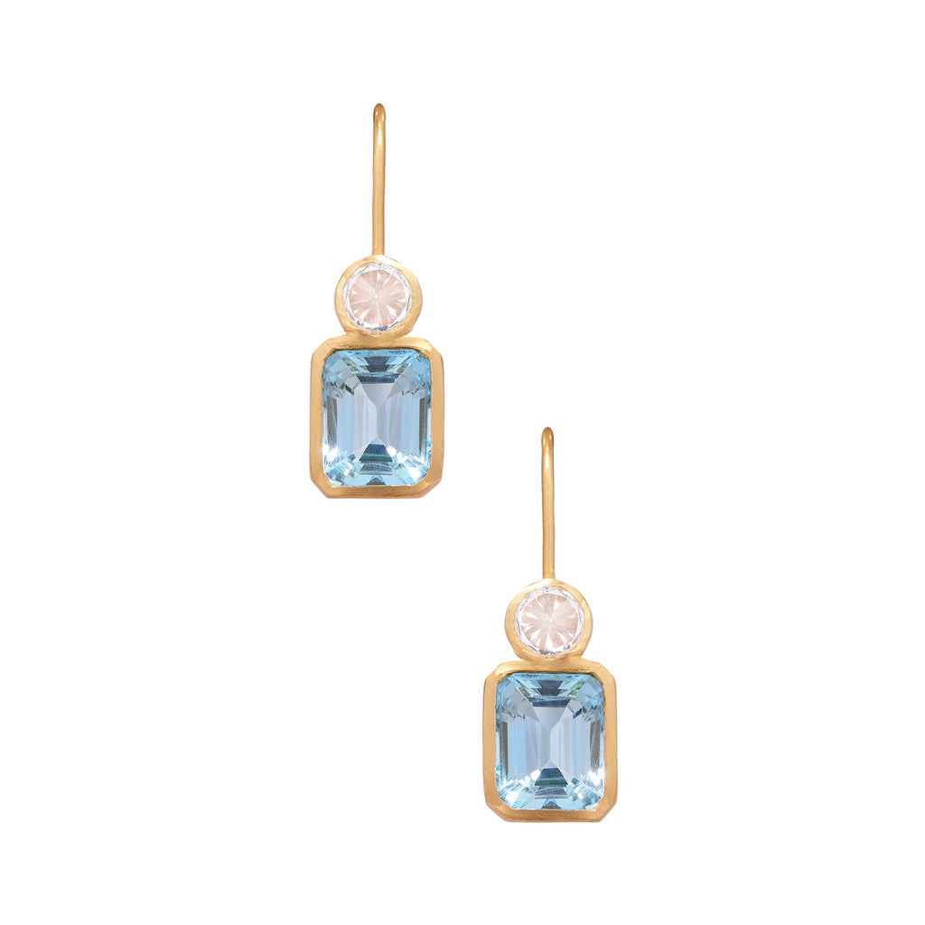 JAIPUR BLUE TOPAZ EARRINGS