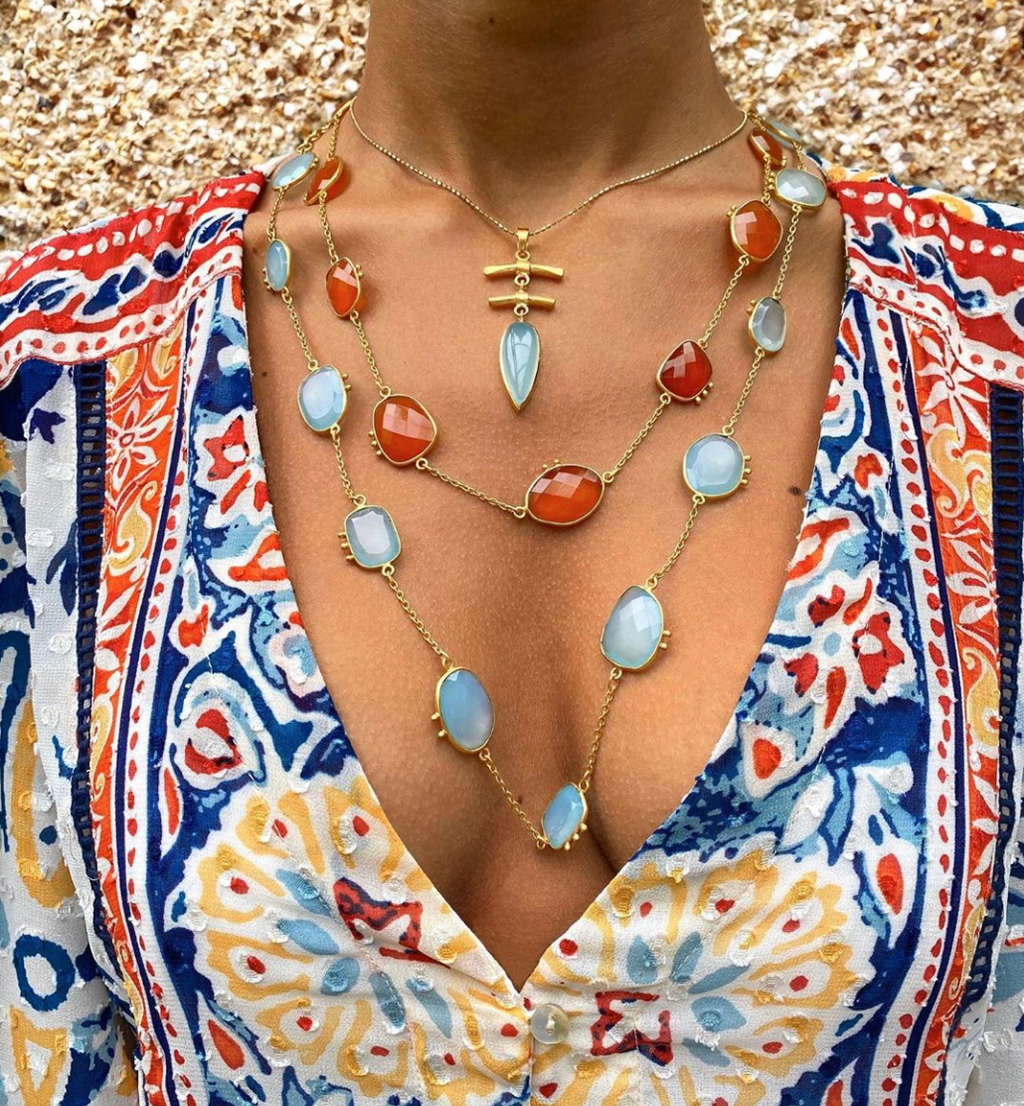 AMAZONIA ORGANICA BLUE NECKLACE