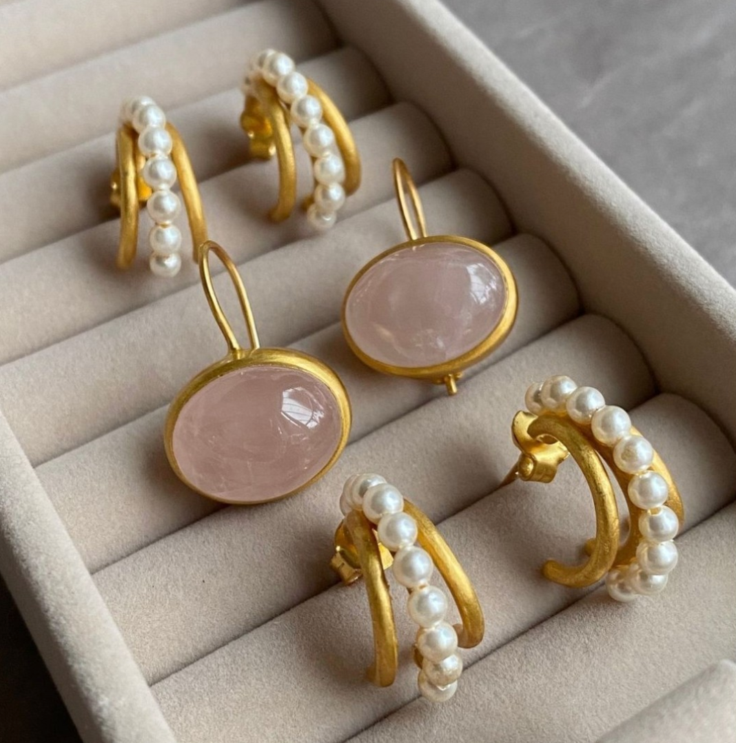 JAIPUR BAROQUE PEARL EARRINGS