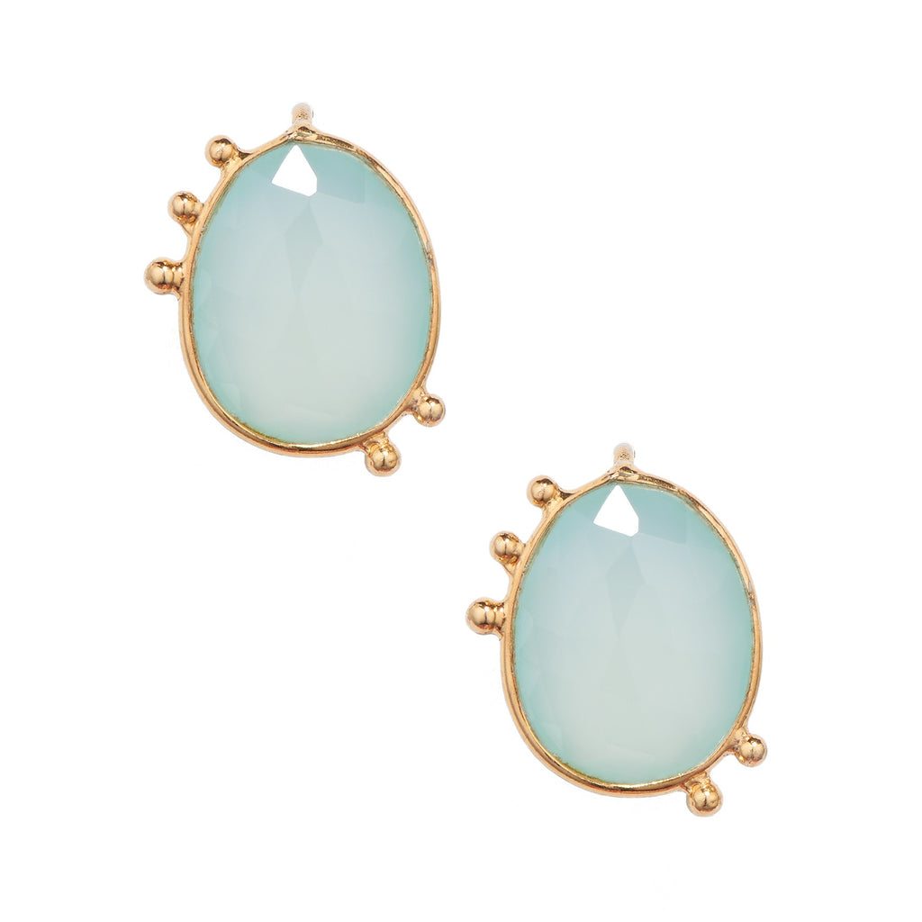 AMAZONIA ORGANICA BLUE STUD EARRINGS