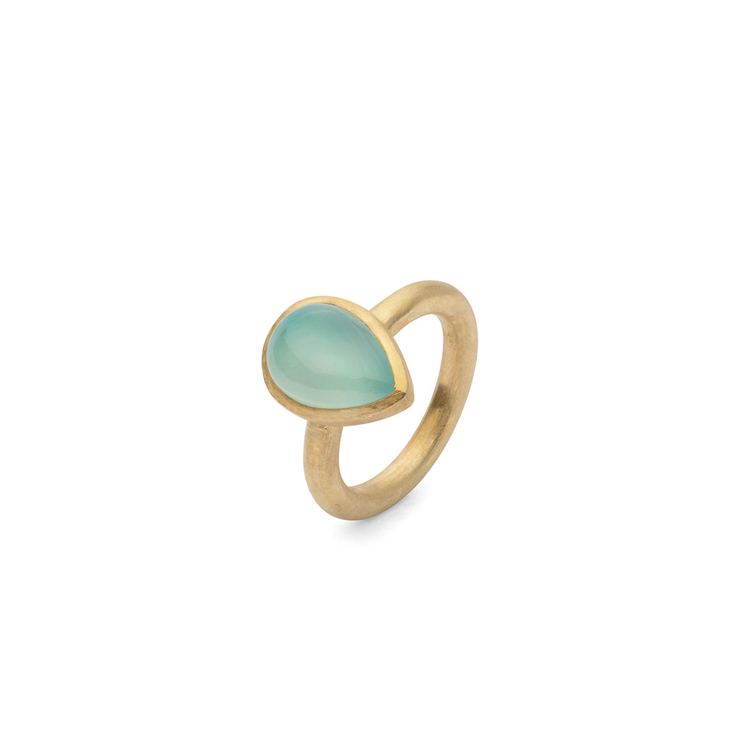 JAIPUR BLUE CABOCHON STACKING RING